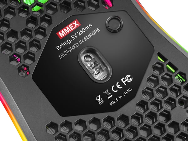 Mars Gaming MMEX mus Spil Højre hånd USB Type-A Optisk 32000 dpi