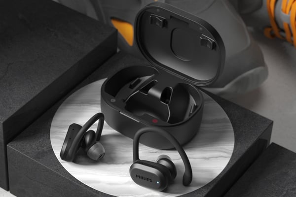 Philips 7600 series TAA7306BK/00 hovedtelefoner/headset Trådløs Ørekrog, I ørerne Sport Bluetooth Sort