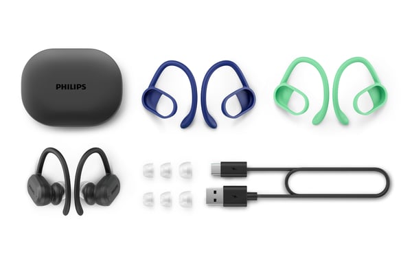 Philips 7600 series TAA7306BK/00 hovedtelefoner/headset Trådløs Ørekrog, I ørerne Sport Bluetooth Sort