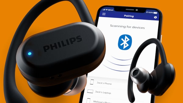 Philips 7600 series TAA7306BK/00 hovedtelefoner/headset Trådløs Ørekrog, I ørerne Sport Bluetooth Sort