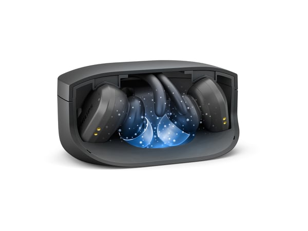 Philips 7600 series TAA7306BK/00 hovedtelefoner/headset Trådløs Ørekrog, I ørerne Sport Bluetooth Sort