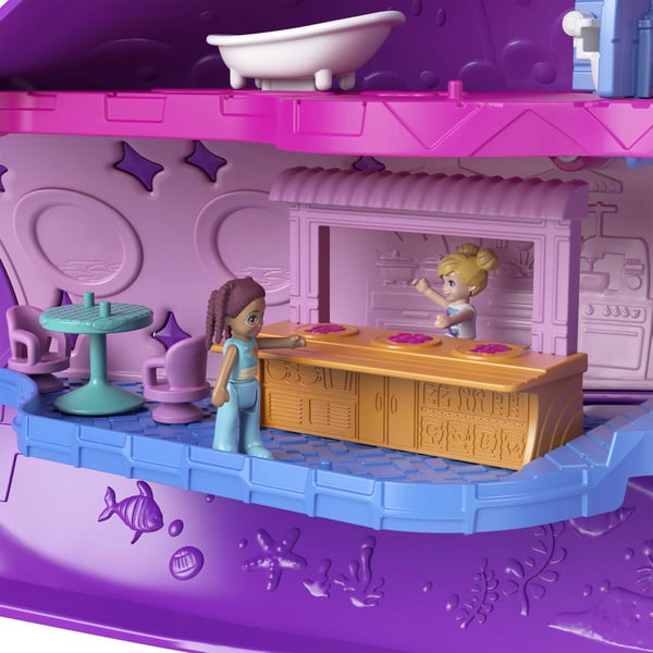 Polly Pocket SPARKLE COVE ADVENTURE NARWHAL ADVENTURER Boat