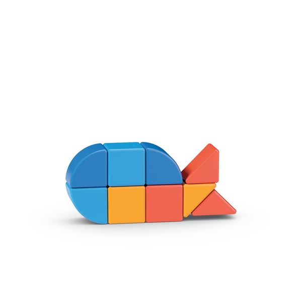 Geomag MagiCube 3 Shapes Recycled Animals