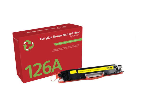 Everyday™ Keltainen Remanufactured Toner by Xerox compatible with HP 126A (CE312A), Standard capacity