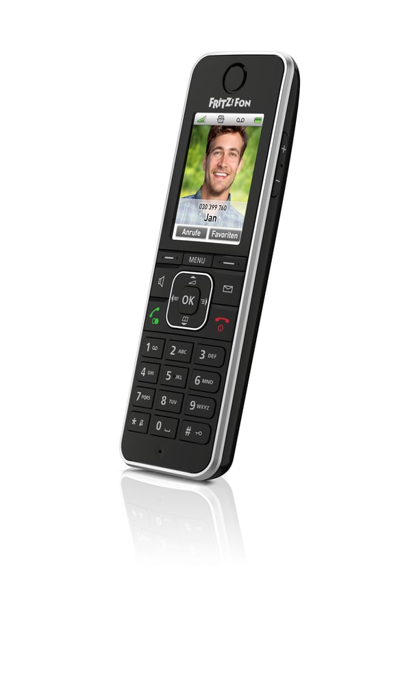 Fon FRITZ! C6 DECT-puhelin Soittajan tunnistus Musta
