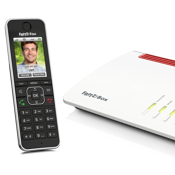 Fon FRITZ! C6 DECT-puhelin Soittajan tunnistus Musta