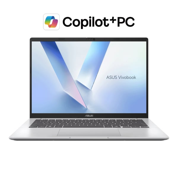 ASUS Vivobook 14 M1407GA-LY012W Copilot+ PC AMD Ryzen AI 7 445 Laptop 35,6 cm (14") WUXGA 16 GB DDR5-SDRAM 512 GB SSD Wi-Fi 6 (802.11ax) Windows 11 Home Sølv QWERTY Hollandsk