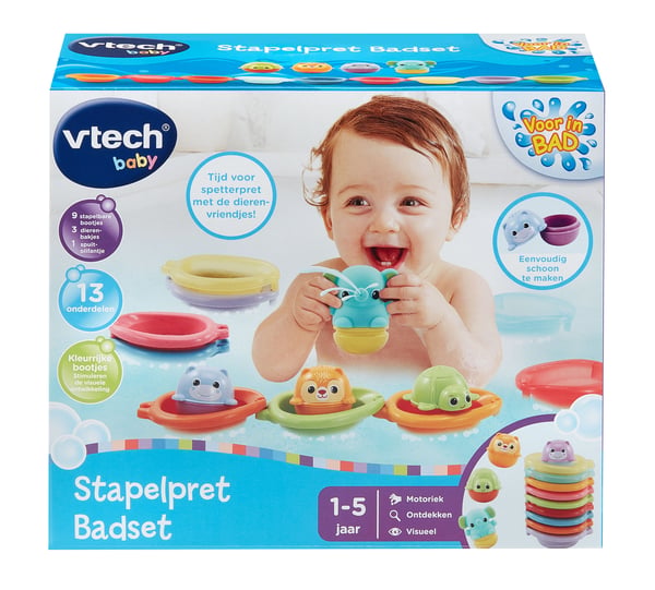 VTech Baby Stapelpret Badset Flerfarvet