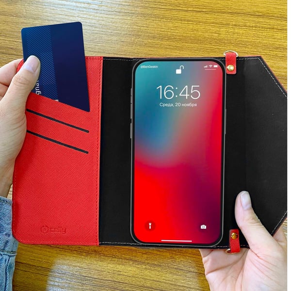 Celly Athena mobiltelefon etui Lommeetui Guld