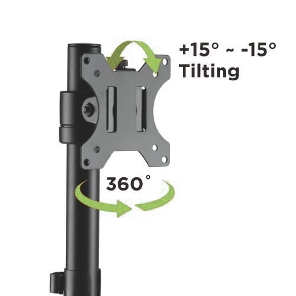 Techly ICA-LCD 401 monitorin kiinnike ja jalusta 81,3 cm (32") Vastaanotto Musta