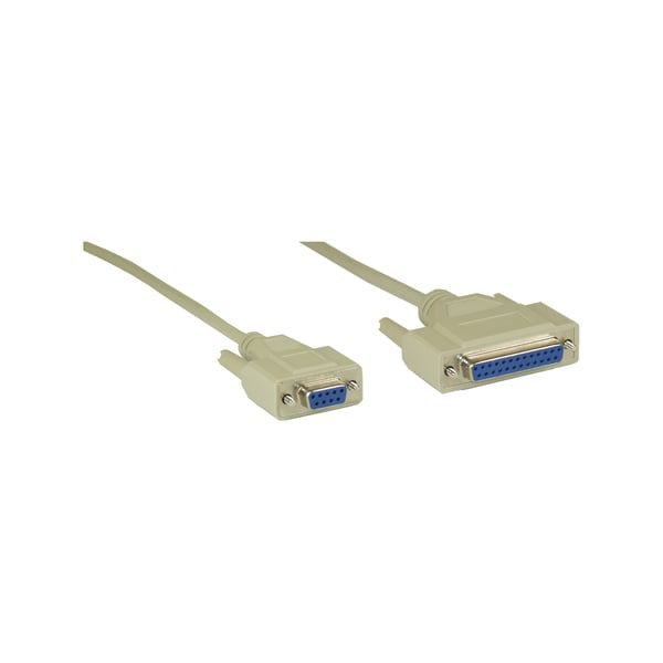 InLine 12122 serielkabel Beige 2 m DB-9 DB-25