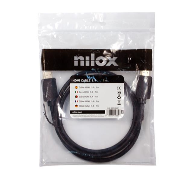 Nilox NXCHDMI01 HDMI-kaapeli 1 m HDMI-tyyppi A (vakio) Musta