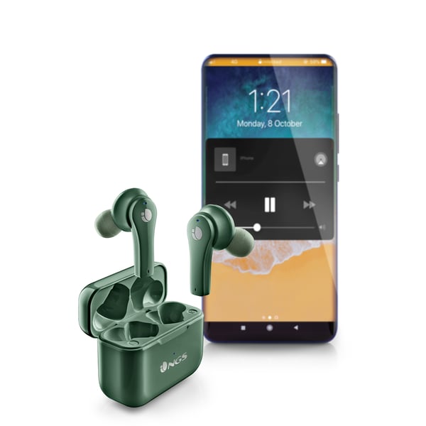 NGS ARTICA BLOOM Kuulokkeet Langaton In-ear Puhelut/Musiikki USB Type-C Bluetooth Vihreä