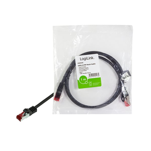 LogiLink CQ2073S netværkskabel Sort 5 m Cat6 S/FTP (S-STP) Rund