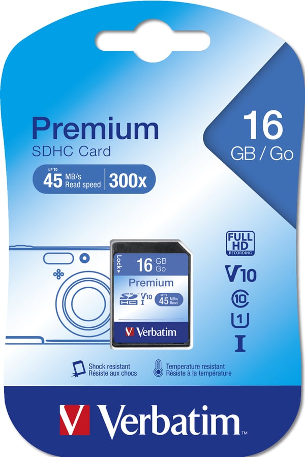 Verbatim Premium 16 GB SDHC Klass 10