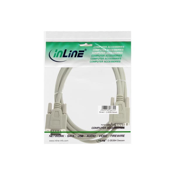InLine 17712A VGA-kaapeli 3 m VGA (D-Sub) Beige