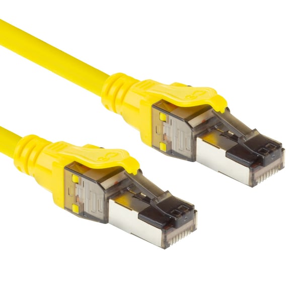 ACT FB8005 nätverkskablar Gul 5 m Cat8 S/FTP (S-STP)