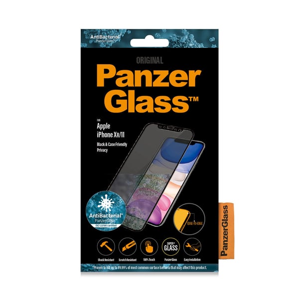 PanzerGlass ® Privacy Screen Protector iPhone 11 | XR | Edge-to-Edge Genomskinligt skärmskydd Apple 1 styck