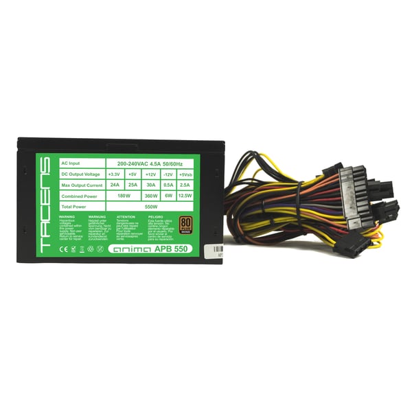 Tacens Anima APB550 strömförsörjningsenheter 550 W 20+4 pin ATX Svart