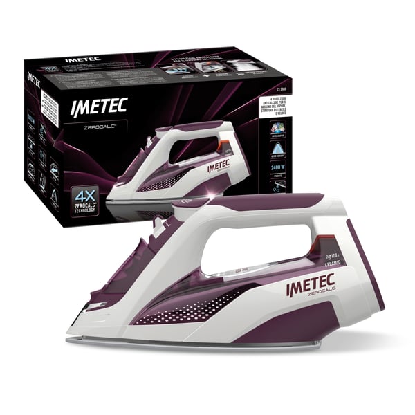 Imetec ZeroCalc Z3 3900 Torr & Ångstrykjärn Keramisk stryksula 2400 W Violett, Vit