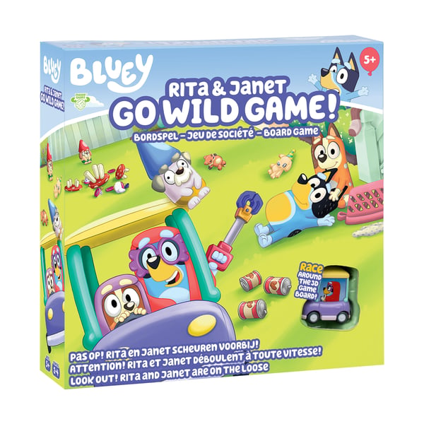 Moose Toys BLUEY - Rita & Janet Go Wild Game BLUEY Rita & Janet Go Wild 30 min. Brætspil Chancespil