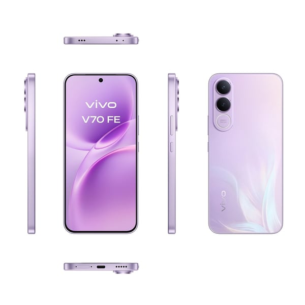 VIVO V70 FE + BUD 17,4 cm (6.83") Dual SIM Android 16.0 5G USB Type-C 8 GB 256 GB 7000 mAh Lilla