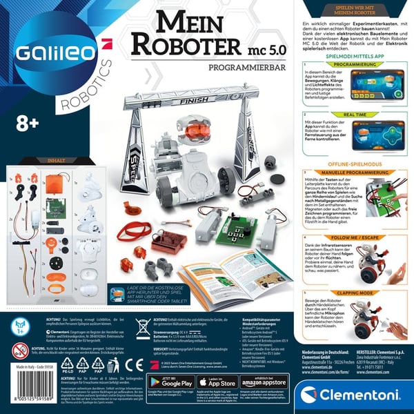 Clementoni Galileo Robotics 59158 programmerbar legetøj