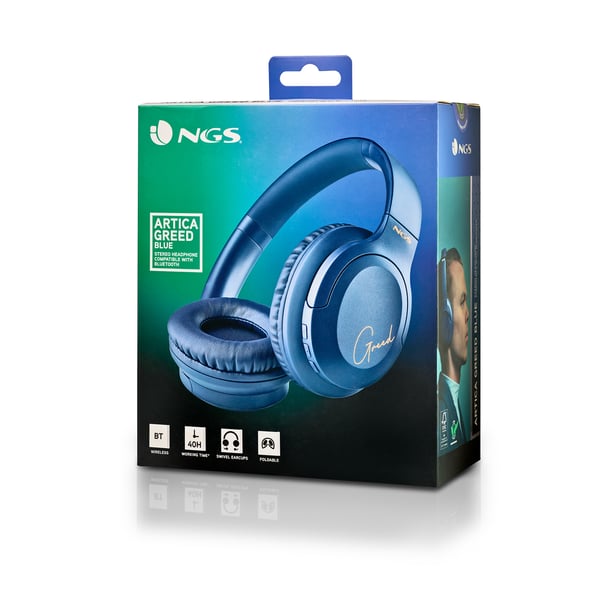 NGS ARTICA GREED Hovedtelefoner Kabel & trådløs Headset Opkald/musik USB Type-C Bluetooth Blå