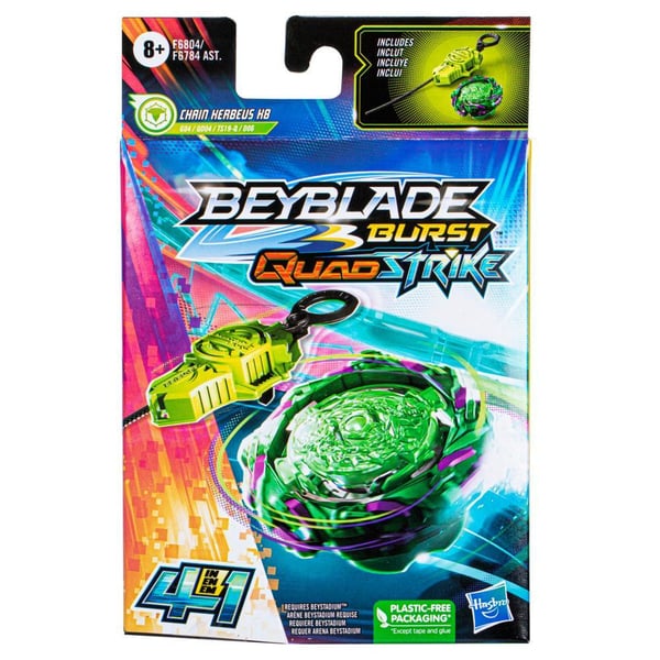 Beyblade Burst QuadStrike Chain Kerbeus K8 Battle-snurrleksak
