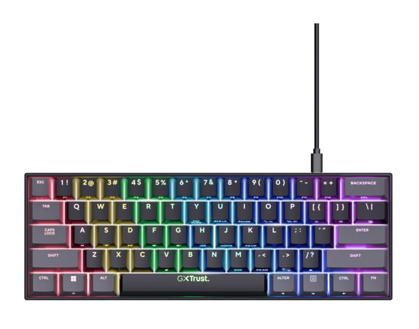 Trust GXT 867 Acira tastatur Spil USB QWERTY US engelsk Sort