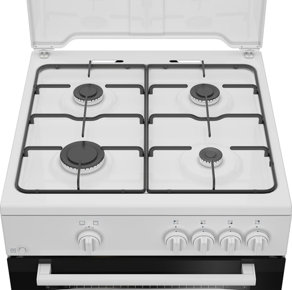 Beko FBG62000WL komfur og ovn Fritstående komfur Elektrisk Gaskomfur Hvid