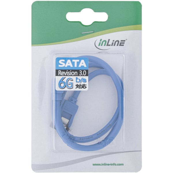 InLine 27703F SATA-kabel 0,3 m Blå