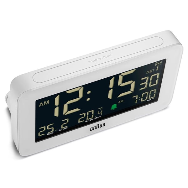 Braun BC10 Digital väckarklocka Vit