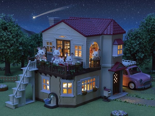 Sylvanian Families Byhus med Lys - med det hemmelige loftsrum