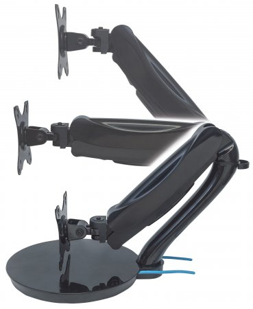 Manhattan 461429 fäste och ställ till bildskärm 68,6 cm (27") Bord Svart