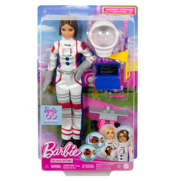 Barbie 65th Anniversary Careers-astronautdocka och tio tillbehör, däribland rullande rover och rymdhjälm