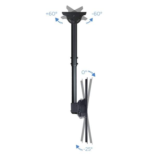 TooQ LPCE1170TSLI-B fäste för skyltningsskärm 177,8 cm (70") Svart