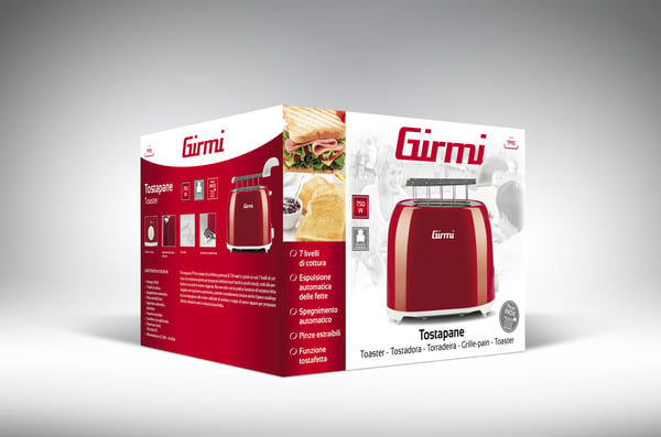 Girmi TP10 7 2 skivor 750 W Röd