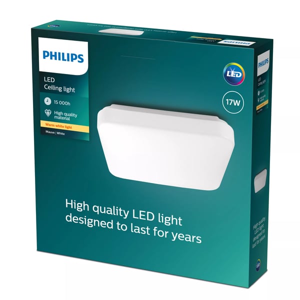 Philips Funktionel Mauve loftslampe, 17 W, firkant