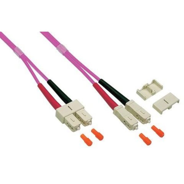 Techly ILWL D5-B-020/OM4 InfiniBand- ja kuituoptiikkakaapeli 2 m SC Fuksianpunainen