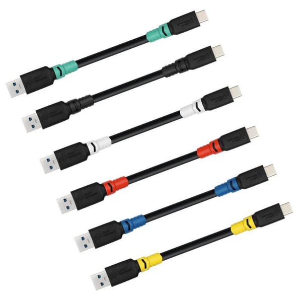 MicroConnect ColorFlex USB-C til USB-A kabel 60W 10Gbps Halogenfri (LSZH), USB 3.2 Gen 2, 1m