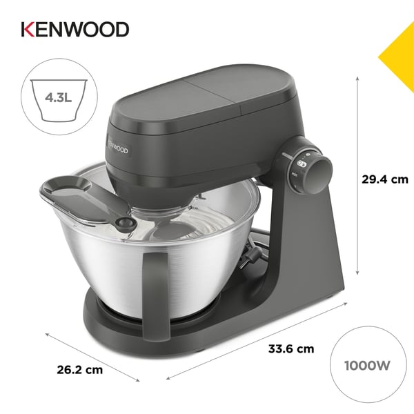 Kenwood KHC30.070GY foodprocessor 1000 W 4,3 L Rustfrit stål, Grå