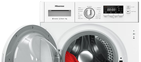 Hisense WF3M841BWIES vaskemaskine Front-læsning 8 kg 1350 rpm Hvid