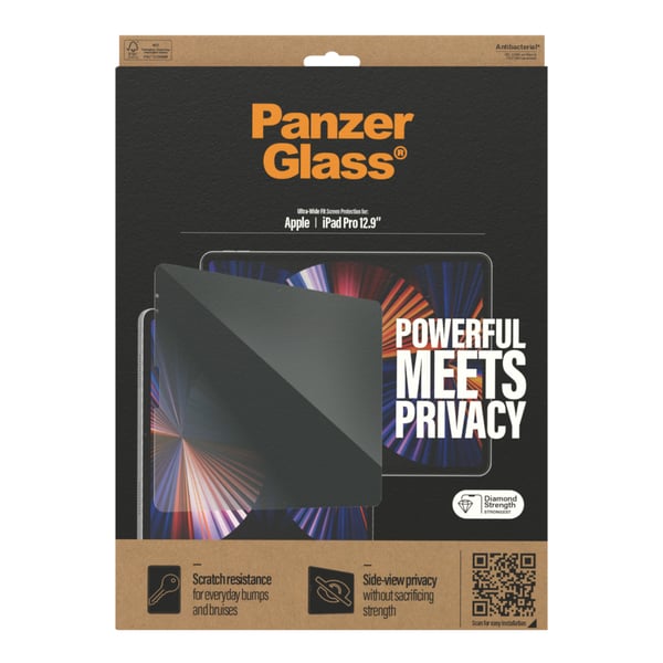 PanzerGlass ® Privacy Screen Protector iPad Pro 12.9″ (2018, 2020-2022) Genomskinligt skärmskydd Apple 1 styck