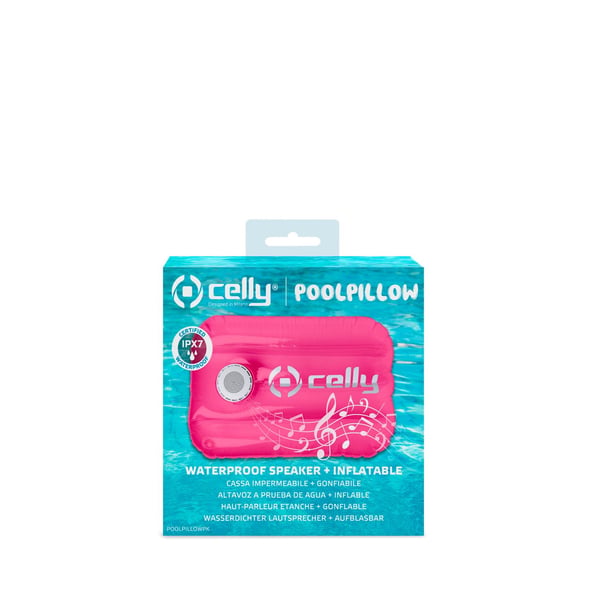 Celly Poolpillow Bärbar monohögtalare Rosa, Vit 3 W