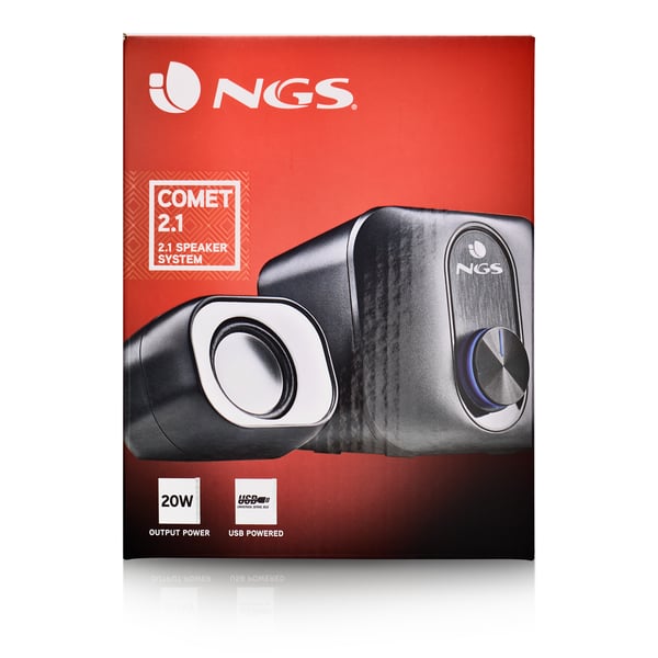 NGS COMET 2.1 mikrofonset 11 W Universal Svart, Vit 2.1 kanaler 2-vägs 3 W