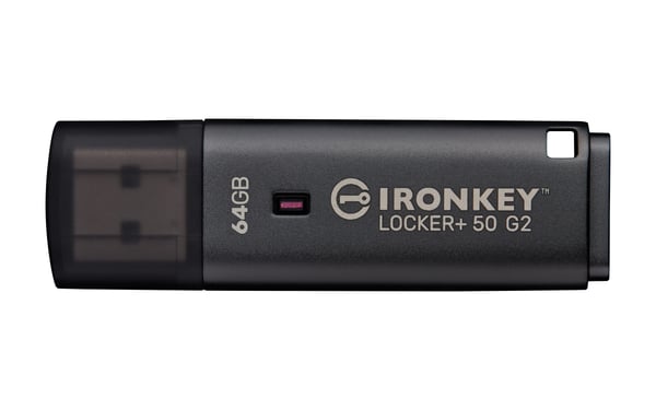 Kingston Technology IronKey Locker+ 50 G2 USB-nøgle 64 GB USB Type-A 3.2 Gen 1 (3.1 Gen 1) Sort Kingston Technology IronKey Locker+ 50 G2 USB-nøgle 64 GB USB Type-A 3.2 Gen 1 (3.1 Gen 1) Sort