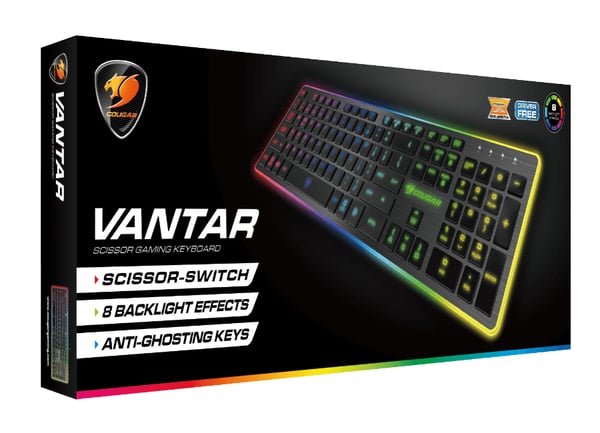 Cougar Gaming -näppäimistö Vantar Swiss-Layout - Näppäimistö - QWERTY