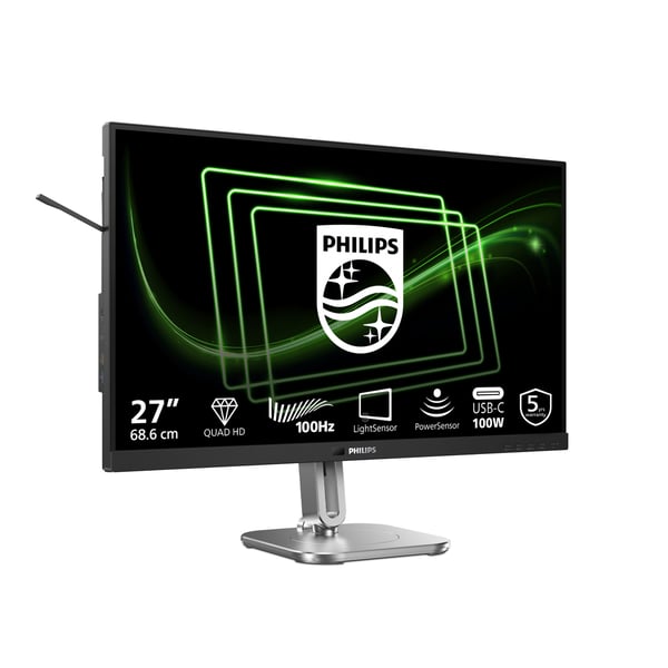Philips 5000 series 27B2G5601/00 tietokoneen litteä näyttö 68,6 cm (27") 2560 x 1440 pikseliä Quad HD LCD Musta