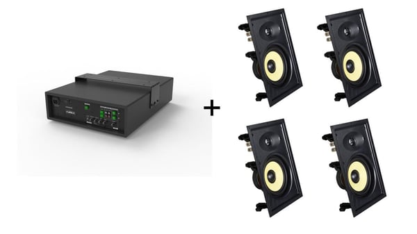 Vivolink Audiopack Subwoofer + 4 x premium in-wall speakers - (Limited Bundle Pack Offer) Sort Ledningsført 110 W